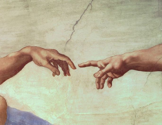 A Criação de Adão Fresco de Michelangelo